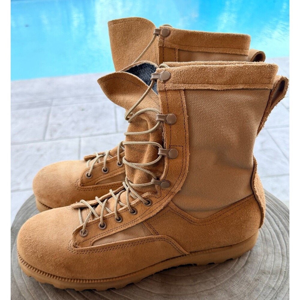 Belleville US Army Combat Boots Coyote Brown Leather Size 10 W